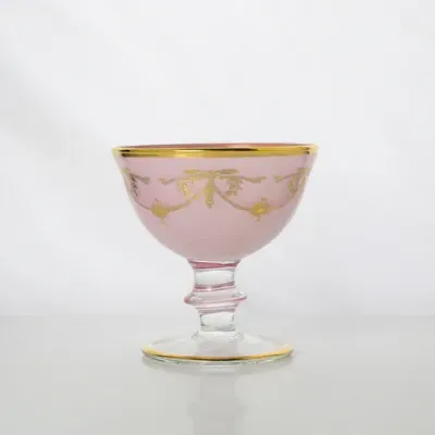 Rialto Borghese Pink with Gold Compote