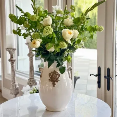 Scavo Cream Vase Tall