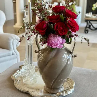 Scavo Taupe Twist Urn