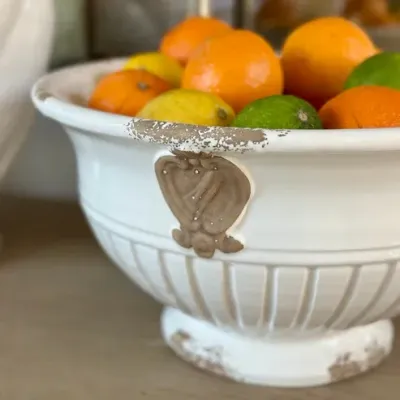Scavo Cream Footed Bowl