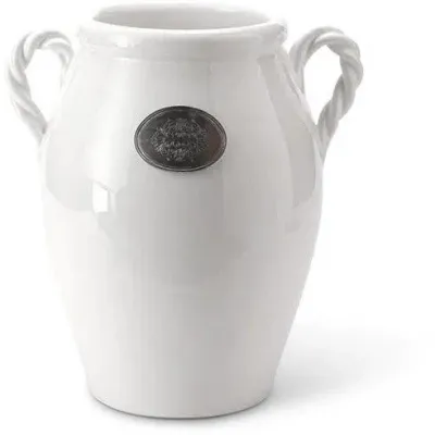 Tuscan Vase with Rope Handles 8" D x 13.5" H