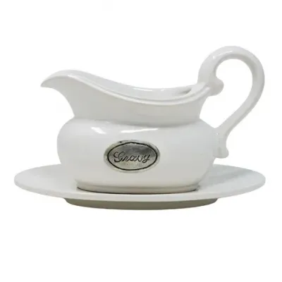 Tuscan Gravy Boat with Saucer