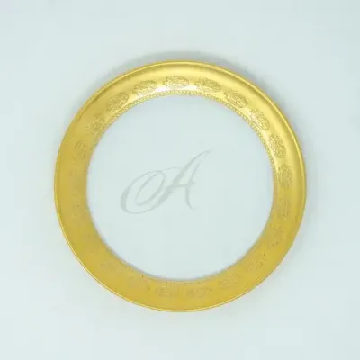 Vetro Gold Monogram Bread/Canape Plate