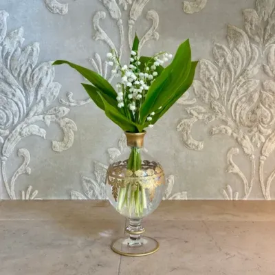 Vetro Gold Bud Vase
