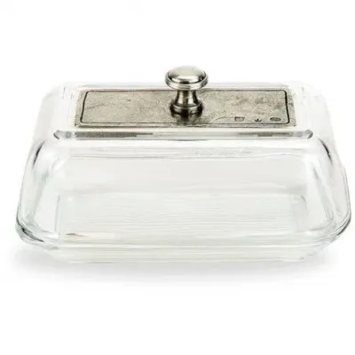 Vintage Glass Butter Dish