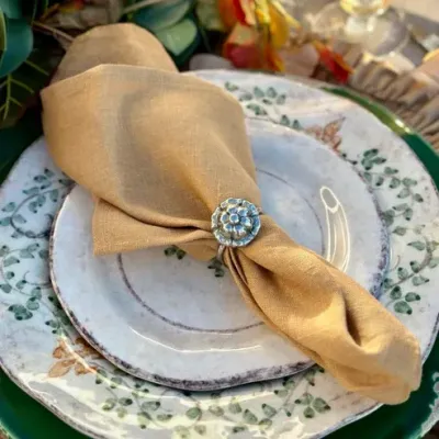 Vintage Deco Napkin Ring Set of 2