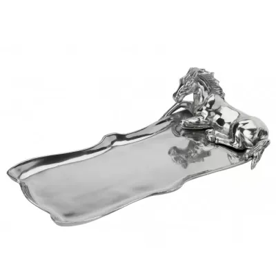 Equestrian Horse Figural Oblong Tray