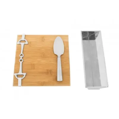 Equestrian Bamboo Cheese Set