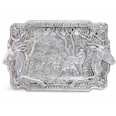 Elk Herd Oblong Tray 25.5 x 15.5 in