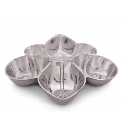 Fleur De Lis Serving Bowl 4 Compartment