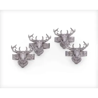 Forest Elk Head Napkin Rings