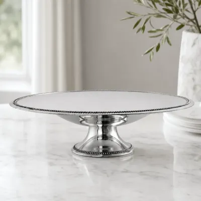 Beaded Centerpiece Footed Bowl
