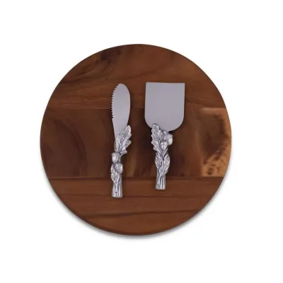 Forest Acorn Oak Leaf Cheese Tool Set