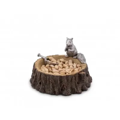 Forest Nut Bowl Standing Squirrel