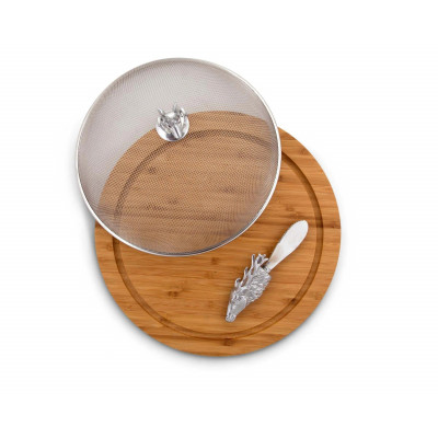 Elk Head Picnic Cheese Board/Spreader
