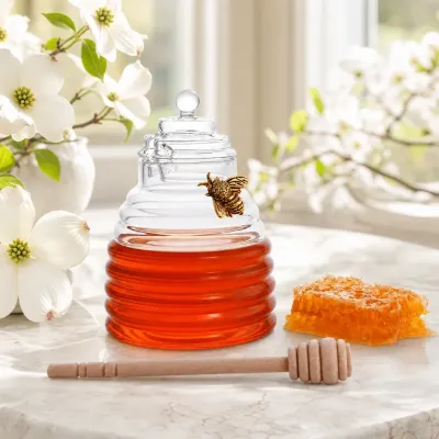 Gold Bee Honey Jar