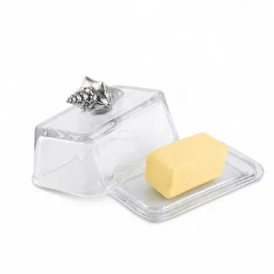 Shell Glass Butter Dish