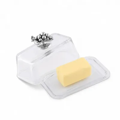 Grape Glass Butter Dish