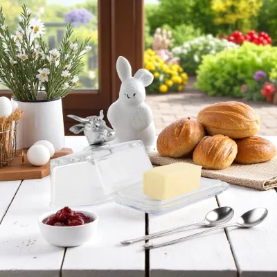 Cow Glass Butter Dish