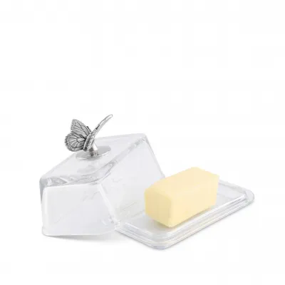 Butterfly Glass Butter Dish