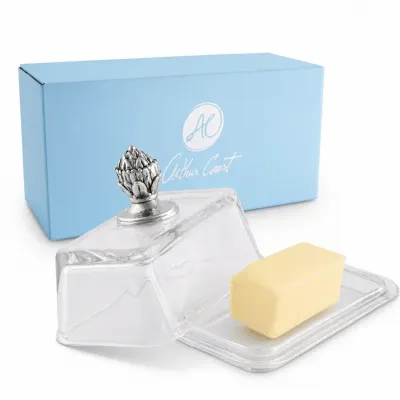 Concho Glass Butter Dish