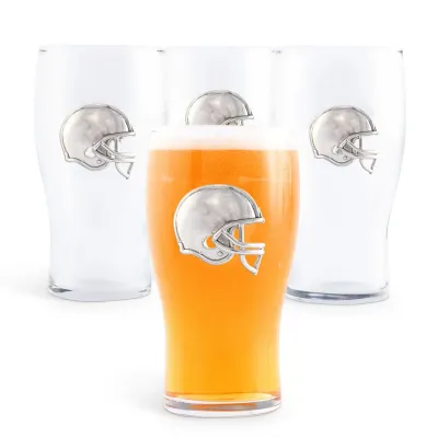 Football Pint Glasses Set of 4