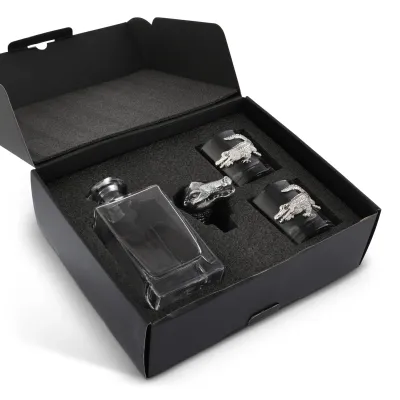 Alligator Decanter Set with glasses Set of 2