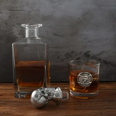 Skull Decanter Set with glasses Set of 2