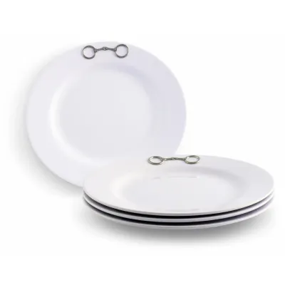 Equestrian Bit Melamine Lunch Plates Set of Four