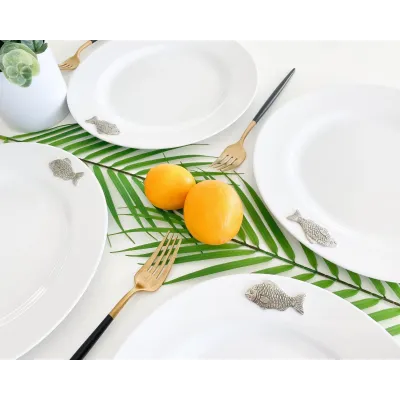 Fish Melamine Lunch Plates Set of Four