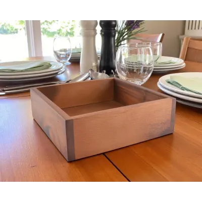 Wood Napkin Box Luncheon