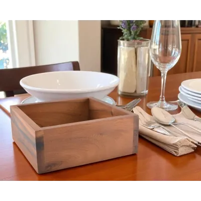Wood Napkin Box Cocktail