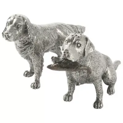 Morning Hunt Pewter Hunting Dogs Salt And Pepper Set