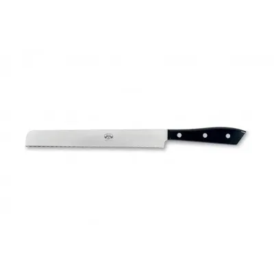 Black Lucite Compendio Bread Knife Polished Blade