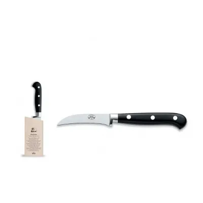 Black Lucite Insieme Curved Paring Knife