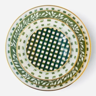 La Bocca Leaf Green Dinner Plate