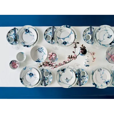 Blue Fluted Mega Dinner Plate #2 10.75"