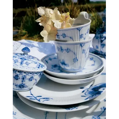 Blue Fluted Plain Dinner Plate 10.75"