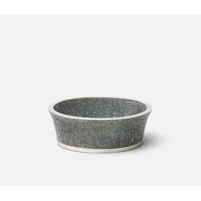 Angelica Cool Gray/Silver Round Wine Coaster