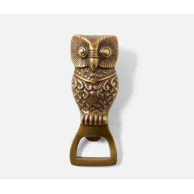 Archibald Antique Brass Owl Bottle Opener Large Pack of 3