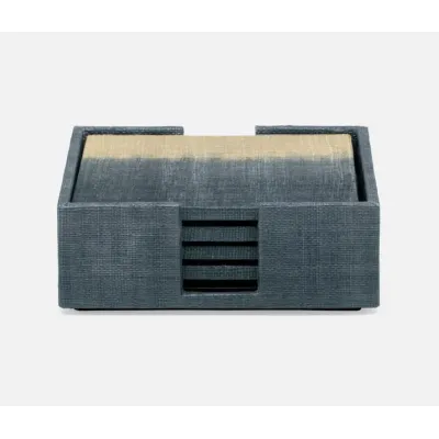 Hudson Charcoal, Set of 4 Coasters, Abaca