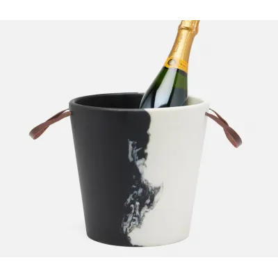 Maxton Black/White Champagne Bucket Resin