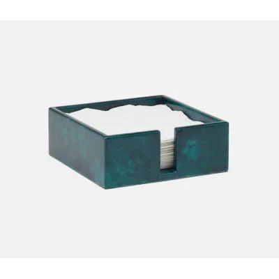 Nelson Blue Gloss, Luncheon Napkin Tray, Vellum Leather, Pack of 2