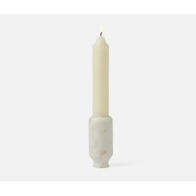 Etta White Candle Holders Marble Set of 3