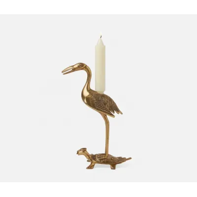 Olive Gold Candle Holder Brass