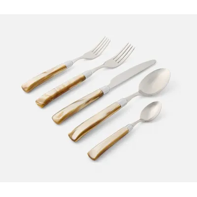 Colson Champagne/Polished Silver Acrylic/Stainless Steel Flatware