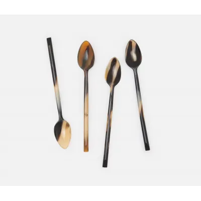 Kaarl Mixed Black Large Cocktail Spoons, Set of 12
