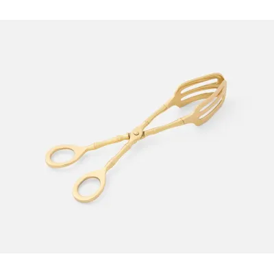 Kayla Polished Gold Serving Tongs Brass Pack of 2