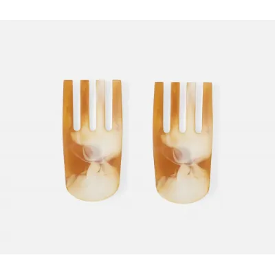 Parker Amber Swirled, Serving Set, Resin, Set of 2