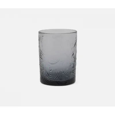 Alyse Charcoal Gray, Tumbler Glass, Hand Blown, Pack of 6